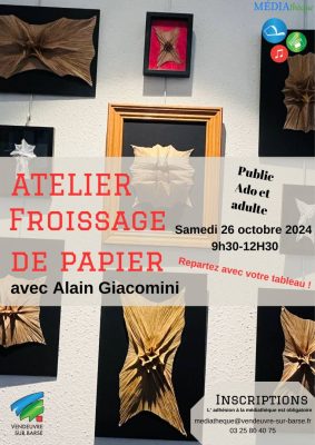 Atelier Froissage de Papier avec Alain Giacomini - 0