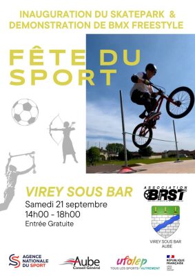 Fête du Sport et Inauguration du Skatepark à Virey sous Bar - 0
