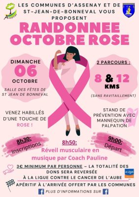 Randonnée Octobre Rose Assenay/St-Jean-de-Bonneval - 0