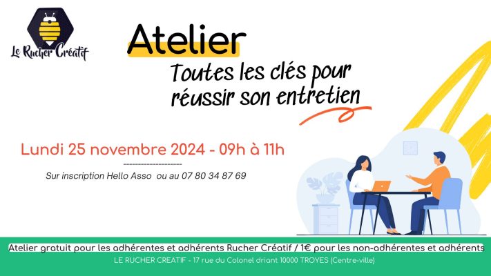 Atelier Toutes les clés pour réussir son entretien - 0