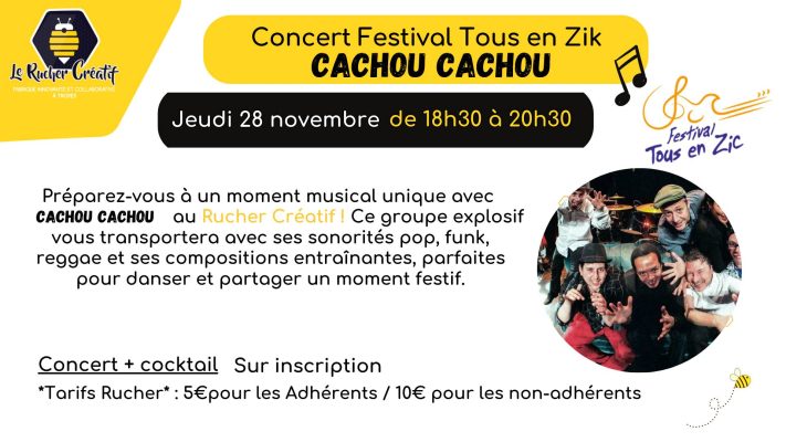 Concert Festival Tous en Zik – Groupe CACHOU CACHOU - 0