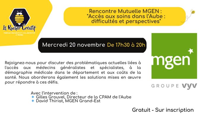 Rencontre Mutuelle MGEN : « Accès aux soins dans l’Aube : difficultés et perspectives » - 0