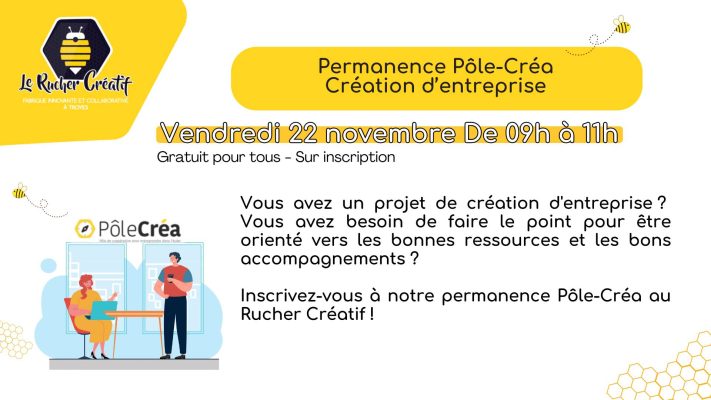 Permanence Pôle-Créa création d&rsquo;entreprise - 0