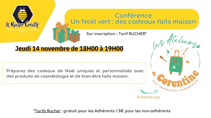 Conférence « Un Noël vert : des cadeaux faits maison » - 0