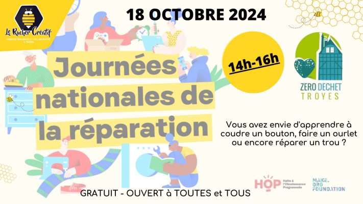 Journée Nationale de la Réparation – Rafistolage avec Zéro Déchet - 0
