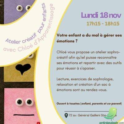 Atelier enfant : créer son pochon à émotions - 0