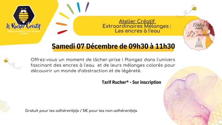 Atelier Créatif – Extraordinaires Mélanges : Les encres à l&rsquo;eau - 0