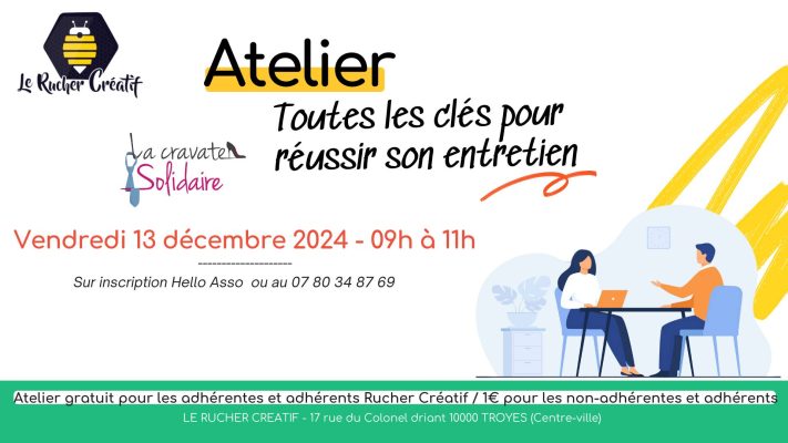 Atelier Toutes les clés pour réussir son entretien - 0