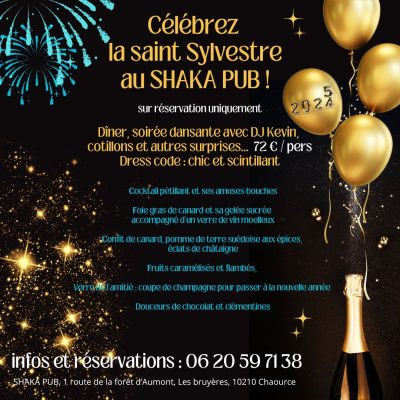 Réveillon de la saint Sylvestre au SHAKA PUB à Chaource - 0