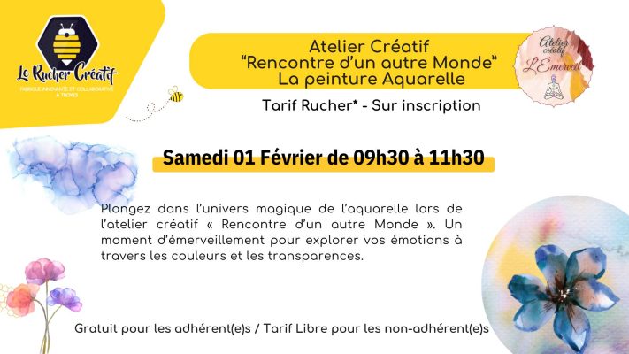 Atelier Créatif « Rencontre d&rsquo;un autre monde » avec la peinture Aquarelle✨ Plongez dans l’univers magique de l’aquarelle ! - 0