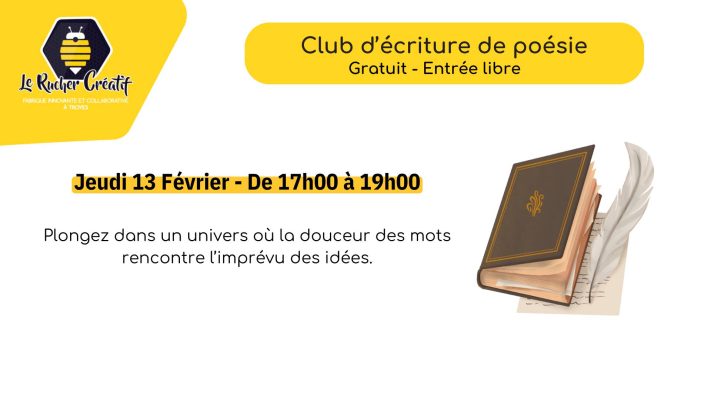 Club d&rsquo;Ecriture de Poésie - 0