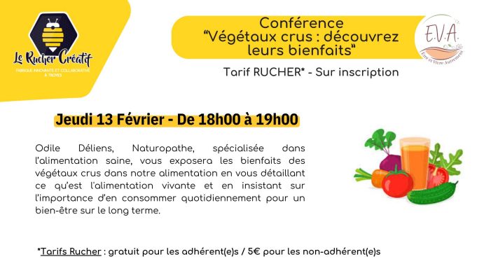 Conférence « Végétaux crus : découvrez leurs bienfaits » - 0