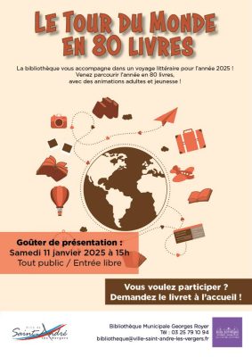 LE TOUR DU MONDE EN 80 LIVRES : goûter de présentation - 0