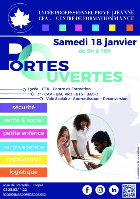 PORTES OUVERTES LYCEE PROFESSIONNEL CFA CENTRE DE FORMATION JEANNE MANCE - 0