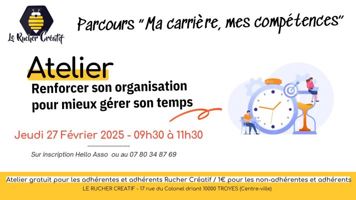 Atelier « Renforcer son organisation pour mieux gérer son temps » - 0