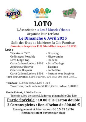 Loto des 3 Muscles&rsquo;thon - 0