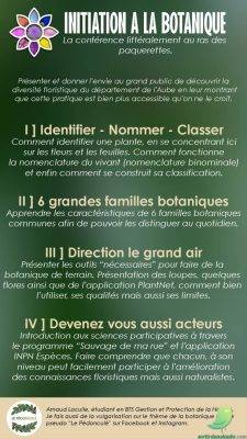 Conférence « initiation à la botanique » - 1