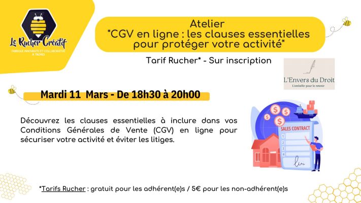 Atelier « CGV en ligne : les clauses essentielles pour protéger votre activité » - 0