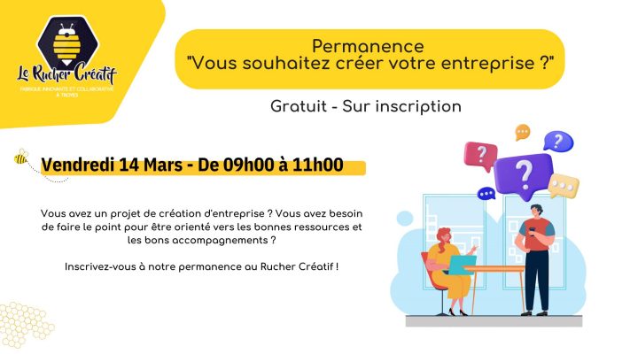 Permanence « Vous souhaitez créer votre entreprise ? » - 0