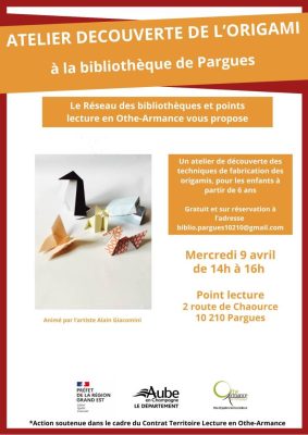 Atelier découverte de l&rsquo;origami à Pargues - 0