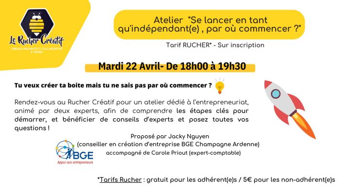 Atelier « Se lancer en tant qu&rsquo;indépendant(e), par où commencer ? » - 0