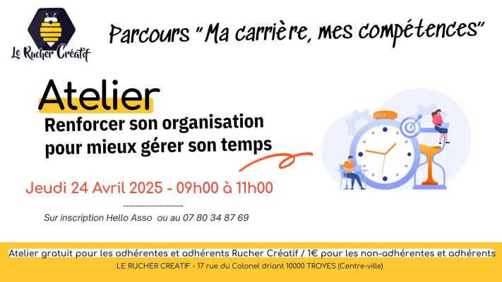 Atelier « Renforcer son organisation pour mieux gérer son temps » - 0