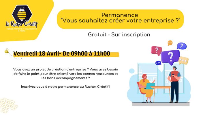 Permanence « Vous souhaitez créer votre entreprise ? » - 0