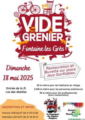 Vide grenier: Fontaine les Grès - 0