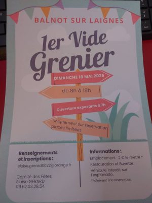 Vide grenier: Balnot sur Laignes - 0
