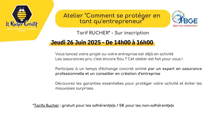 Atelier « Comment se protéger en tant qu&rsquo;entrepreneur » - 0