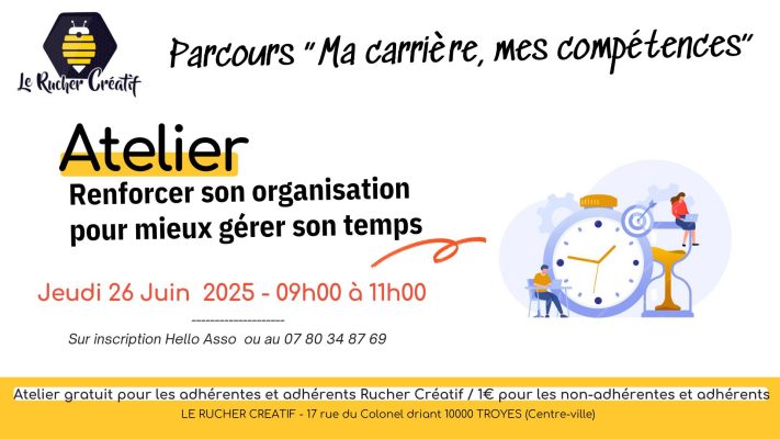 Atelier « Renforcer son organisation pour mieux gérer son temps » - 0