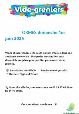 Vide grenier: Ormes - 0