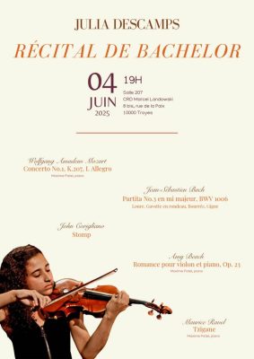 Récital de Bachelor par Julia DESCAMPS - 0