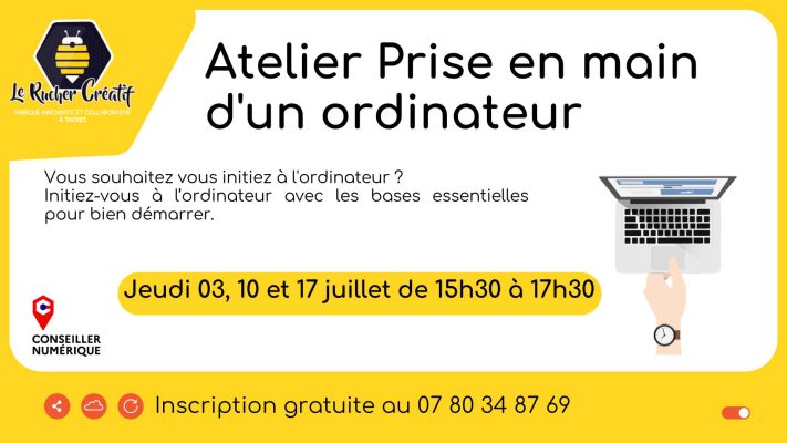 Atelier Prise en main d&rsquo;un ordinateur - 0