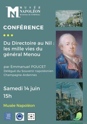 Conférence: consacrée au général Menou. - 0