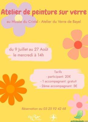 Atelier peinture sur verre – Fleur d’été - 0