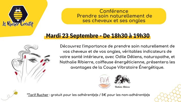 Conférence  » prendre soin naturellement de ses cheveux et de ses ongles » - 0