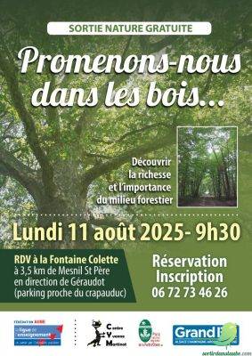  Sortie : « Promenons-nous dans les bois : à la découverte de l’écosystème forestier ! » - 0