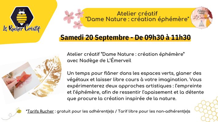 Atelier Créatif « Dame Nature : création éphémère » - 0