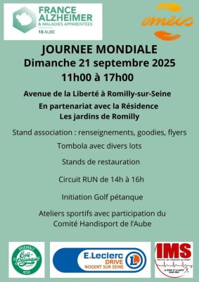Journée mondiale France Alzheimer Aube - 0