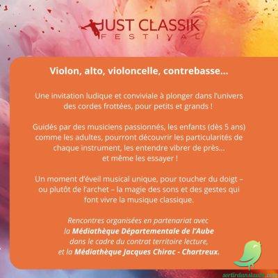 Just Classik festival: Découverte des instruments à cordes frottées - 1