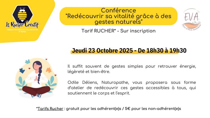 Conférence « Redécouvrir sa vitalité grâce à des gestes naturels » - 0