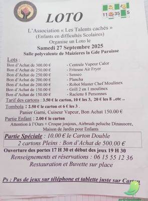 Complet! Loto: Maizières la Grande Paroisse - 0