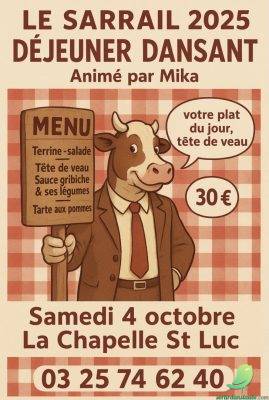 Déjeuner dansant – menu spécial tête de veau! - 0