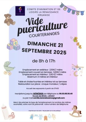 Vide puériculture Courteranges - 0