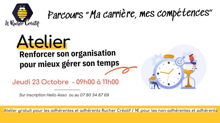 ANNULÉ! Atelier « Renforcer son organisation pour mieux gérer son temps » - 0