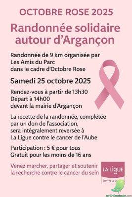 Randonnée autour d’Argançon dans le cadre d’octobre rose - 0