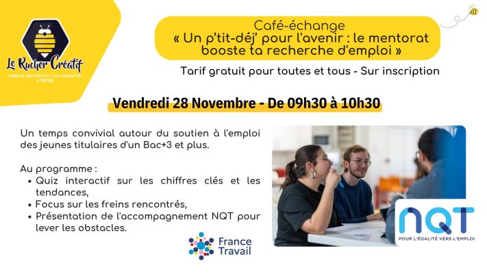 « Un p’tit-déj’ pour l&rsquo;avenir : le mentorat booste ta recherche d’emploi » - 0