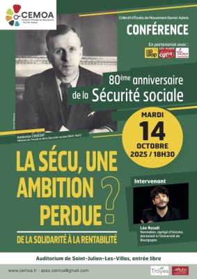 Conférence : LA SÉCU, UNE AMBITION PERDUE ? De la solidarité à la rentabilité par Léo Rosell historien - 0
