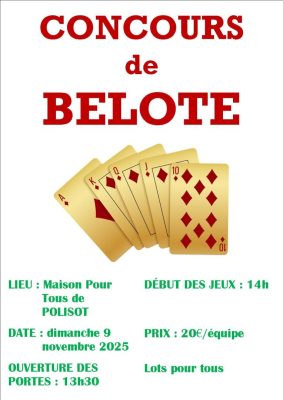 Concours de belote: Polisot - 0